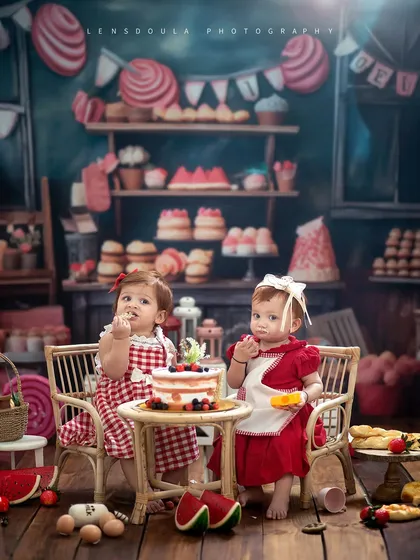 Double the trouble, double the fun, and double the cake! This twin cake smash was a whirlwind of sweetness and giggles. Our themed shoots are all about creating a playful world where your little ones' personalities can truly shine.