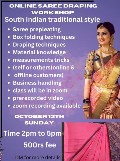 A flyer for an October workshop that includes both pre-recorded videos and zoom recordings for students to review.