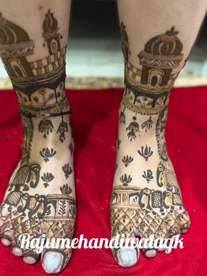 Raju Mehendi - Bridal Mehendi Complete the Look: Bridal Feet Designs photo 26