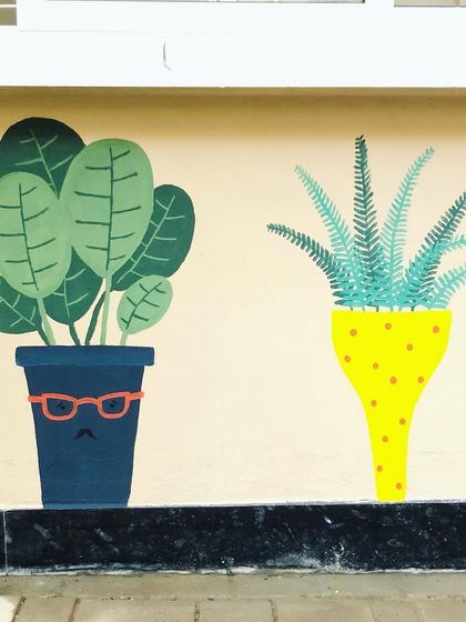I had so much fun painting these quirky, personified plant pots for the CapitaLand Hope School. The client gave me complete artistic freedom, so I kept the designs simple and freehand. It was a great reminder to not get caught up in perfectionism and just enjoy the process.