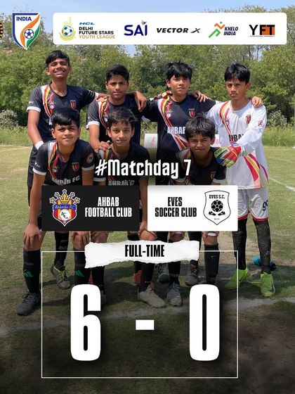 A dominant 6-0 victory on Matchday 7 of the U-13 HCL Youth League. A great team performance.