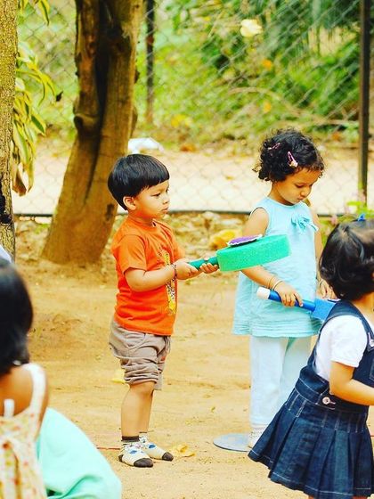 Learning through exploration is a key part of our philosophy. We provide a variety of foam props and let kids discover different ways to play and move.