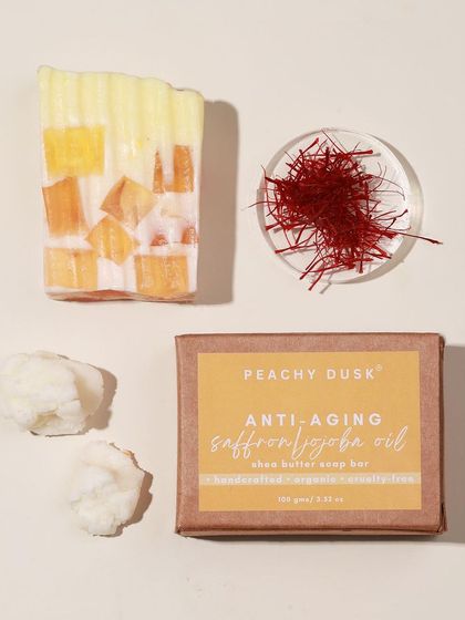 My Anti-Aging soap bar is a luxurious blend of Saffron and Jojoba Oil in a shea butter base. It's designed to nourish the skin and fight the signs of aging with every wash.