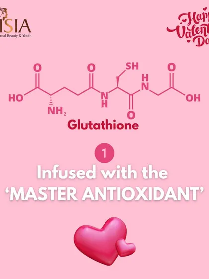 The GLUTA BOOST Facial is infused with Glutathione, often called the 'Master Antioxidant'. This powerful ingredient is the key to its effectiveness.
