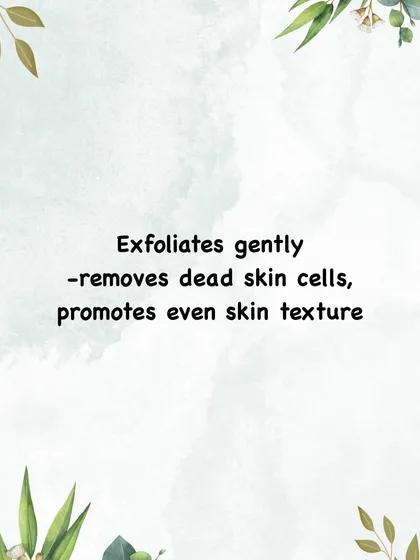 Salicylic acid provides gentle exfoliation by removing dead skin cells from the surface. This process helps promote a more even and smooth skin texture.