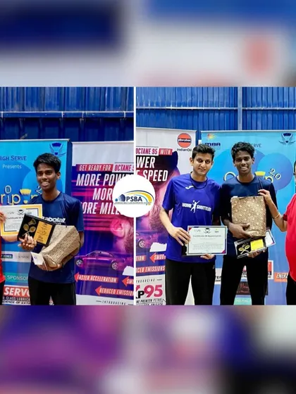 Celebrating more wins! My students receiving prizes and certificates for their outstanding performance in competitive badminton events.
