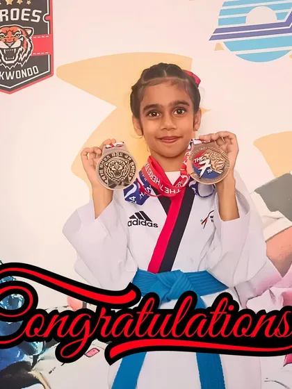 A proud moment for our academy and our country. Pahal Kedia showcases her hard-earned bronze medals from the international championship in Thailand.