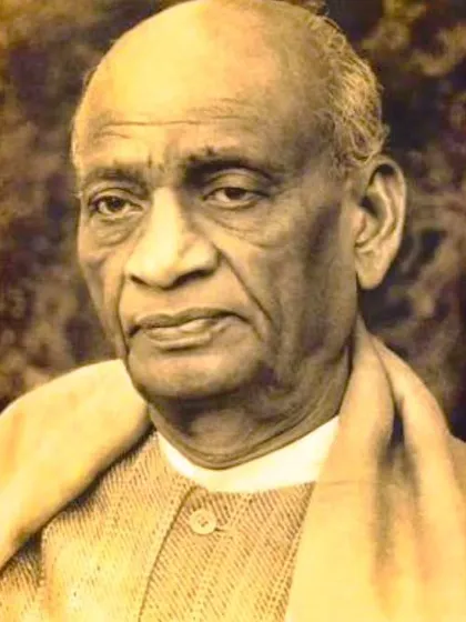 The historical photograph of Sardar Vallabhbhai Patel that I used as a reference for my digital portrait.