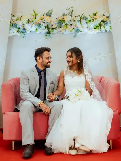 Capturing the quiet joy of Hanish and Gloria after their beautiful Catholic wedding ceremony. My goal is to make every couple feel comfortable and cherished, no matter the setting.