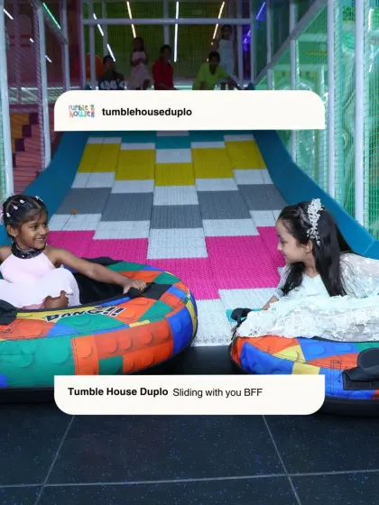 Sliding into a birthday celebration with your best friend. Our donut slides are perfect for shared moments of fun and laughter.