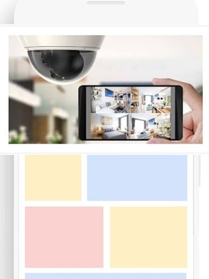 A graphic illustrating how a dome camera's feed can be viewed on a mobile device, perfect for indoor surveillance of homes and offices.