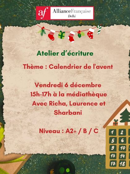 Getting into the festive spirit with our Advent Calendar themed writing workshop. These seasonal events make learning timely and fun for our intermediate and advanced students.