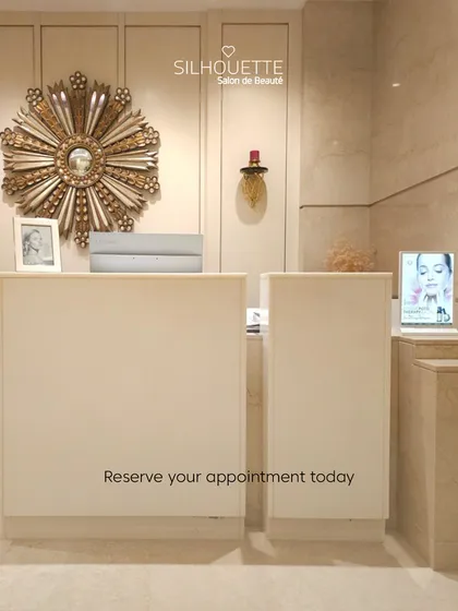 This image of our reception desk is an invitation to begin your journey with us. Reserve your appointment to immerse yourself in the finest beauty and wellness experiences I have to offer.