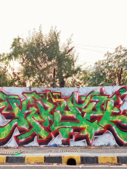 Another shot of the Go Green Jam piece. The kids who came to watch even got to add their own little tags. It's for the next generation.