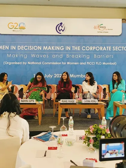 Attending an event on 'Women in Decision Making' organized by the National Commission for Women and FICCI FLO Mumbai. It was an honor to be among inspiring women leaders and discuss breaking barriers in the corporate sector.