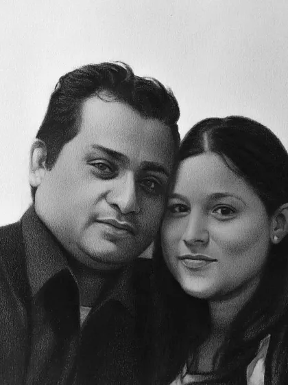 A commissioned couple portrait. My goal is always to create a timeless piece that my clients will cherish for years to come.