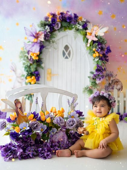 A sweet, calm moment from her magical first birthday session.