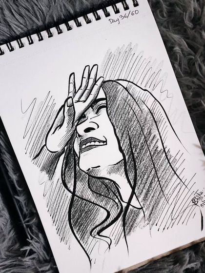This caricature captures a very specific and funny expression. It's always fun to draw moments of real, candid emotion.