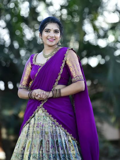 Anthariya by Nidhi Gowda - Custom Bridal & Occasion Wear Upcycled Kanjivaram Lehengas (Langa Voni) photo 12