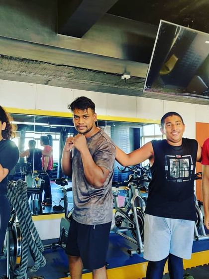 Starting the day with a pre-work boxing session is a great way to get energized. The 7 am crew at Fitness Ace RT Nagar looking happy after their workout.