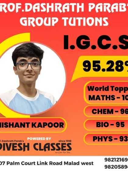 A phenomenal achievement by Nishant Kapoor, who scored a perfect 100 in Maths, making him a world topper in the I.G.C.S.E. board exams. His overall score of 95.28% is an inspiration to all.