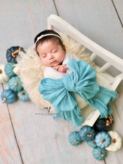 A wider angle of the pumpkin-themed setup, showing the full arrangement.