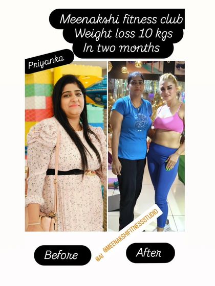 Priyanka's 10 kg weight loss in just two months. The before and after pictures speak for themselves. She looks so much slimmer and more confident.