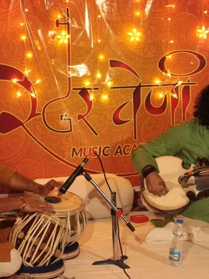 The synergy between the Sarod and Tabla is the heart of this performance, creating a rich tapestry of sound.