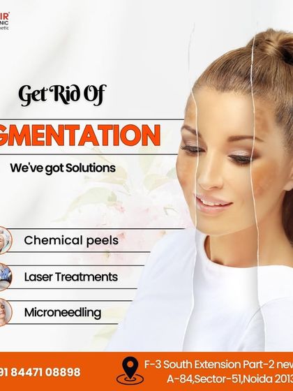 We have multiple solutions for pigmentation, including effective chemical peels, advanced laser treatments, and rejuvenating microneedling, all tailored to your skin's needs.