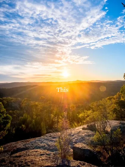 This beautiful sunrise over the hills is your sign. Don't wait for the perfect moment; take the moment and make it perfect.