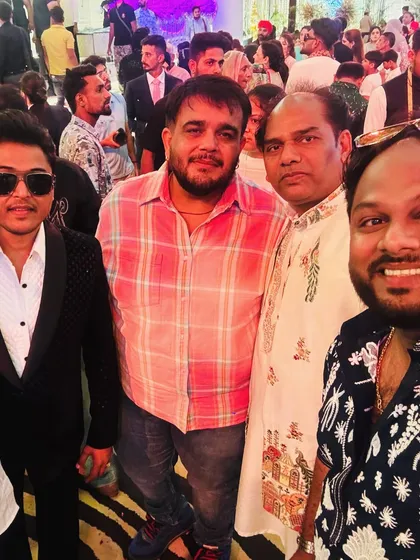A selfie with my Papa ji and other friends and musicians at a celebration. These are the moments of joy and camaraderie that fuel our passion for music.