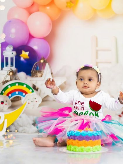 This little one is "one in a melon." We can customize themes to include fun phrases and props that match your vision.