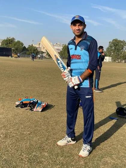 Captain Rajat Paliwal after leading his Services team to a historic win in the Vijay Hazare Trophy quarterfinal with a crucial 65 not out.