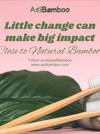 A beautiful shot of our bamboo toothbrushes resting on natural stones. This image reinforces the message that a small change, like switching to a natural toothbrush, can have a big and positive impact on the environment.
