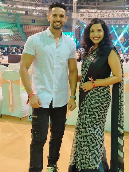 Standing with my client Rahul, who is an inspiration to our entire community. His transformation is a result of pure dedication.