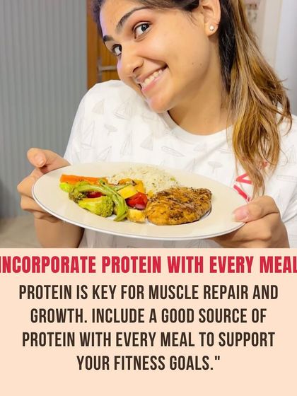 A series of tips for staying in a calorie deficit: prioritize whole foods, incorporate protein with every meal, plan and prep your meals, stay hydrated, and avoid processed sugars.