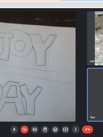 The initial sketch for a "Enjoy Today" doodle art piece in one of my online classes. We start with the basics and build up from there.