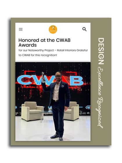 It was a privilege to be recognized at the CWAB Awards. The evening celebrated creativity and vision, and to see Deco-Arte shine among such icons is a true honour for my team and our passion for design.