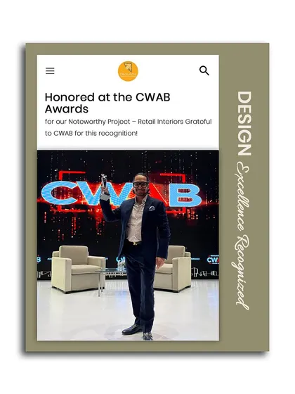 Honored to be recognized at the CWAB Awards 2025. This award for our Noteworthy Project in Retail Interiors strengthens our passion to design spaces that go beyond aesthetics.