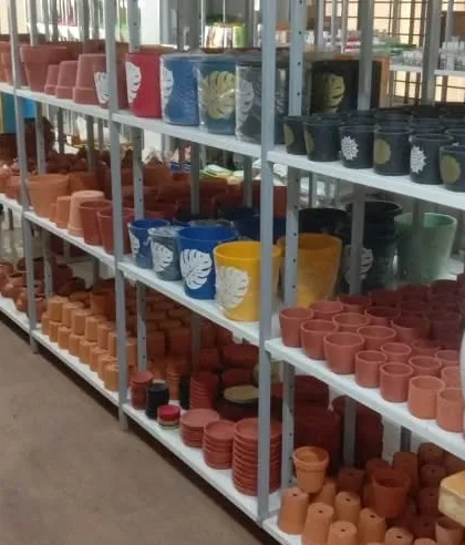 We also stock specialty pots, including terracotta planters with unique patterns and designs to add extra character to your plants.