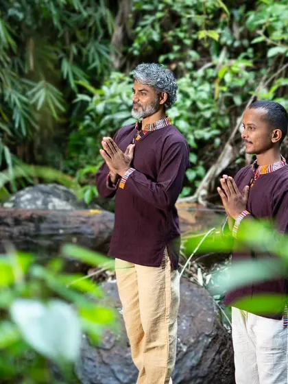 This is my co-founder and I. We started Nirakula Yoga with the shared intention of creating a nurturing space for well-being. I believe in a personal approach, guiding each student with care and respect through their unique journey.