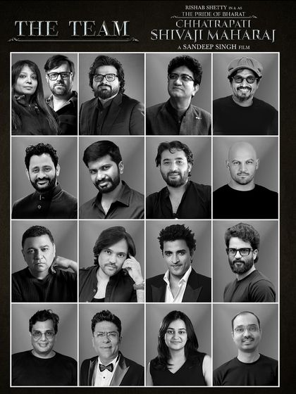 The full team behind the upcoming historical epic, 'The Pride of Bharat: Chhatrapati Shivaji Maharaj'. I am so excited to be working alongside such talented individuals to create something truly special.