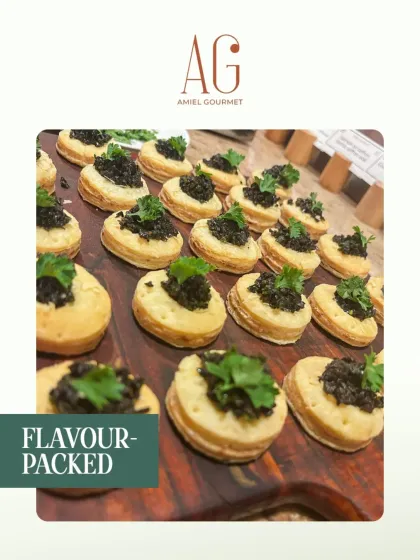 Flavor-packed and ready to serve. These vol-au-vents with a rich tapenade filling are a classic French appetizer, perfect for corporate events and cocktail parties.