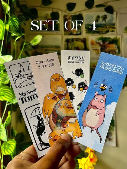 A set of four bookmarks, giving you a nice variety of characters from different Ghibli films.