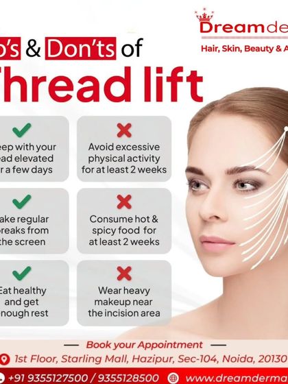 To ensure the best results from your Thread Lift, I provide clear aftercare instructions. This guide shows the simple do's and don'ts for a smooth recovery.