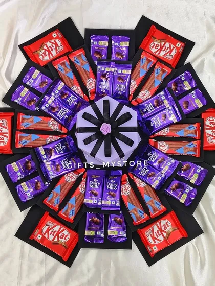 The third layer of the butterfly explosion box, packed with even more chocolates for the ultimate treat.