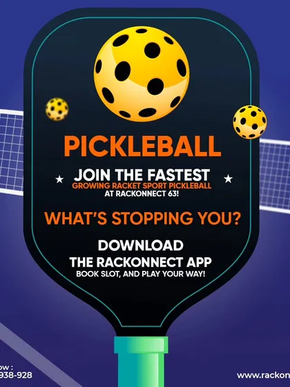 What's stopping you from trying the fastest-growing racket sport? Our Pickleball courts are open for booking. Just download the Rackonnect app, book a slot, and play your way.