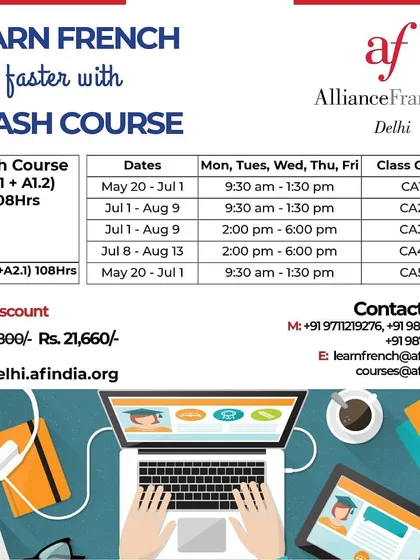 Need to learn French quickly? Our crash courses are designed to accelerate your learning, covering beginner levels like A1.1 and A1.2 in an intensive format.