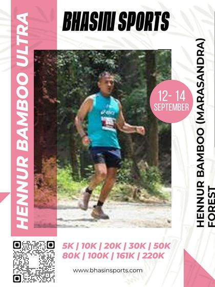 Runners navigating the beautiful and varied terrain of the Hennur Bamboo Forest. This trail offers a mix of dirt paths and shaded sections, providing a classic trail running experience right here in Bengaluru.