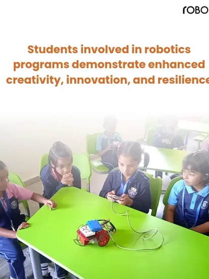 This is what our classroom looks like. In small groups, young students collaborate and get hands-on with their first robotics projects. We foster an environment that enhances creativity, innovation, and resilience from a young age, making complex STEM concepts accessible and fun.